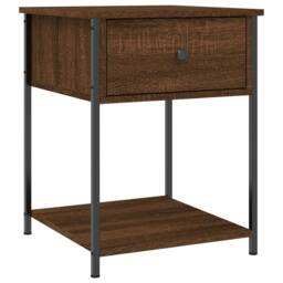 Berkfield Home Elegant Bedside Table Brown Oak 44x45x58 cm Engineered Wood - Size: 44 x 45 x 58 cm - thumbnail 3