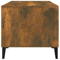 Berkfield Home Coffee Table Smoked Oak 90x49x45 cm Engineered Wood in Brown - Size: 90 x 49 x 45 cm - thumbnail 7