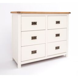 Cabinet Bits Lovere 6 Drawer Chest of Drawers Bras Drop Handle in Off-White - thumbnail 3