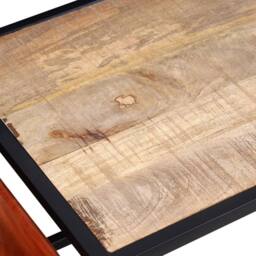 Berkfield Home Soft Coffee Table with Genuine Leather Magazine Holder 110x50x45 cm - Size: 110 x 50 x 45 cm - thumbnail 7