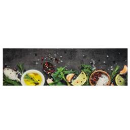 Berkfield Home Kitchen Rug Washable Spices 45x150 cm Velvet in Grey