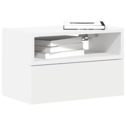 Berkfield Home Wall-mounted Bedside Cabinets 2 pcs White 45x26x28.5 cm - thumbnail 1