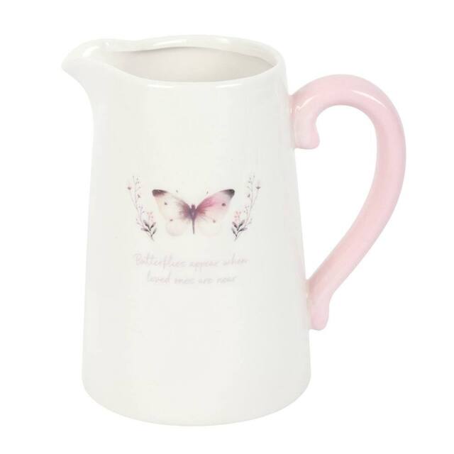 Something Different Butterfly Flower Jug in White - image 1