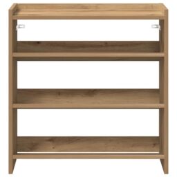 Berkfield Home Shoe Rack Artisan Oak 60x25x62 cm Engineered Wood in Brown - Size: 60 x 25 x 62 cm - thumbnail 4