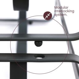 LIVIVO Elegant Stackable Wine Shelf Rack - Set of 2 Silver in Black - thumbnail 7