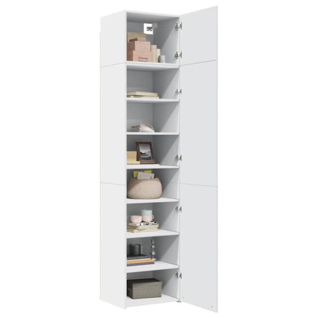 Berkfield Home Slim Storage Cabinet White 50x42.5x225 cm Engineered Wood - image 1