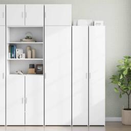 Berkfield Home Slim Storage Cabinet White 50x42.5x225 cm Engineered Wood - thumbnail 2