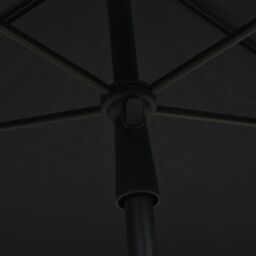 Berkfield Home Garden Parasol with Pole 210x140 cm Anthracite in Black - thumbnail 5