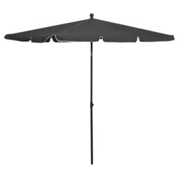 Berkfield Home Garden Parasol with Pole 210x140 cm Anthracite in Black - thumbnail 1