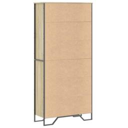 Berkfield Home Book Cabinet Sonoma Oak 80x31x169 cm Engineered wood in Brown - Size: 80 x 31 x 169 cm - thumbnail 6