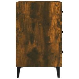 Berkfield Home Bedside Cabinet Smoked Oak 40x40x66 cm Engineered Wood in Brown - Size: 40 x 40 x 66 cm - thumbnail 4
