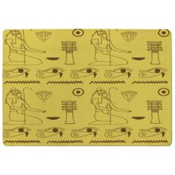 Benjamin Tate Design Pattern Of Egyptian Hieroglyphics Designer Rug in Natural - Size: Large - thumbnail 1