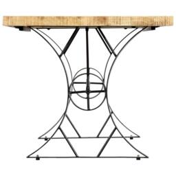 Berkfield Home Beautiful Dining Table 180x90x76 cm Solid Mango Wood in Brown - Size: 180 x 90 x 76 cm - thumbnail 1