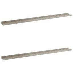 Berkfield Home Decorative Wall Shelves 2 pcs Concrete Grey 115x9x3 cm - Size: 115 x 9 x 3 cm - thumbnail 3