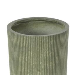Wyld and Coco Fibre Clay Planter 37 cm Vertical Rib Finish Green - thumbnail 4