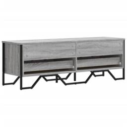 Berkfield Home TV Cabinet Grey Sonoma 122x34x41 cm Engineered Wood - Size: 122 x 34 x 41 cm - thumbnail 6