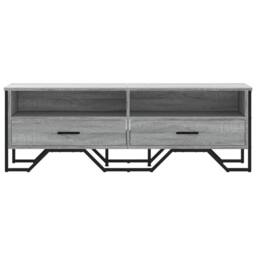Berkfield Home TV Cabinet Grey Sonoma 122x34x41 cm Engineered Wood - Size: 122 x 34 x 41 cm - thumbnail 4