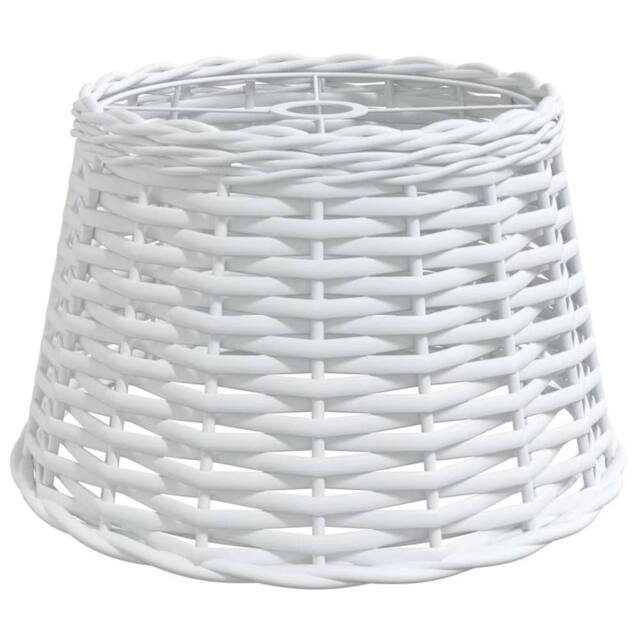 Berkfield Home Ceiling Lamp Shade White √ò38x23 cm Wicker - Size: 38x23 cm - image 1