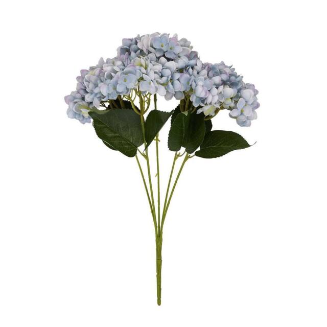 Hill Interiors Hydrangea Bunch Artificial Flower in Blue - image 1