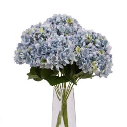 Hill Interiors Hydrangea Bunch Artificial Flower in Blue - thumbnail 2