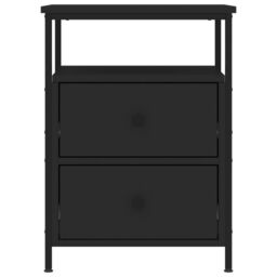 Berkfield Home Bedside Cabinets 2 pcs Black 44x45x60 cm Engineered Wood - Size: 44 x 45 x 60 cm - thumbnail 6