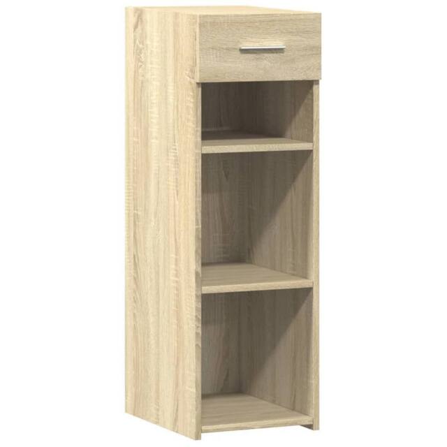 Berkfield Home Sideboard Sonoma Oak 30x42.5x93 cm Engineered Wood in Light Tan - image 1