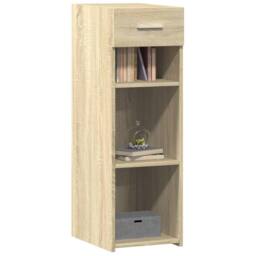Berkfield Home Sideboard Sonoma Oak 30x42.5x93 cm Engineered Wood in Light Tan - thumbnail 3