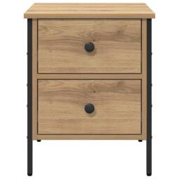 Berkfield Home Modern Bedside Cabinet Artisan Oak 40x42x50 cm Engineered Wood in Beige - Size: 40 x 42 x 50 cm - thumbnail 6