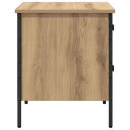 Berkfield Home Modern Bedside Cabinet Artisan Oak 40x42x50 cm Engineered Wood in Beige - Size: 40 x 42 x 50 cm - thumbnail 7