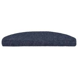 Berkfield Home 15 pcs Self-adhesive Stair Mats Needle Punch 65x21x4 cm Blue - Size: Medium - thumbnail 3