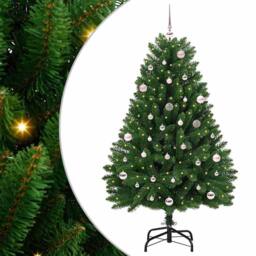 Berkfield Home Elegant Artificial Christmas Tree with Stand Green 150 cm PVC and - thumbnail 2