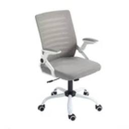 EONLION Mid-Back Office Chair Flip-Up Armrest Desk Swivel Chair Grey