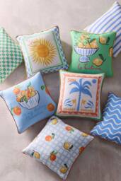 Fusion 'Lemon Fruit Bowl' Outdoor Water Resistant Filled Cushion - Size: 43 cm x 43 cm - thumbnail 4