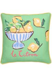 Fusion 'Lemon Fruit Bowl' Outdoor Water Resistant Filled Cushion - Size: 43 cm x 43 cm - thumbnail 2