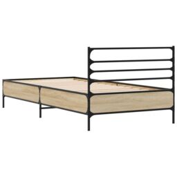 Berkfield Home Bed Frame without Mattress Sonoma Oak 90x200 cm in Brown - thumbnail 6