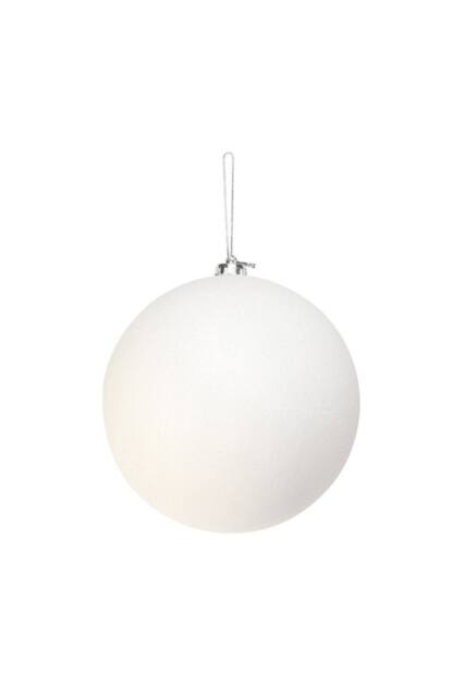 KDMD White Glitter Shatterproof Bauble x1 20cm - image 1