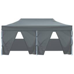 Berkfield Home Professional Folding Party Tent with 3 Sidewalls 3x4 m Steel Anth… in Grey - thumbnail 3