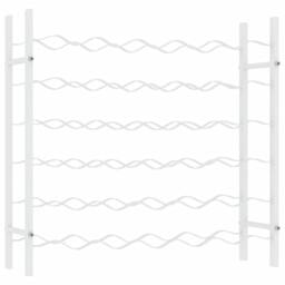 Berkfield Home Wine Rack for 36 Bottles White Metal - thumbnail 2