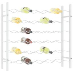 Berkfield Home Wine Rack for 36 Bottles White Metal - thumbnail 3