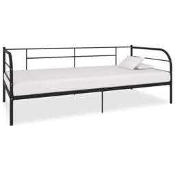 Berkfield Home Practical Daybed Frame Black Metal 90x200 cm - thumbnail 2
