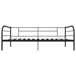 Berkfield Home Practical Daybed Frame Black Metal 90x200 cm - thumbnail 4