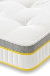 The Shire Bed Company Mode 1000 Count Pocket Sprung Tufted Mattress in White - Size: Single - thumbnail 3