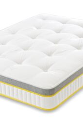 The Shire Bed Company Mode 1000 Count Pocket Sprung Tufted Mattress in White - Size: Single - thumbnail 2
