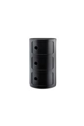 Living and Home 3-Tiered Plastic Storage Drawer Unit in Black - thumbnail 4
