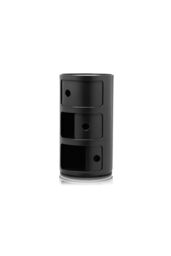 Living and Home 3-Tiered Plastic Storage Drawer Unit in Black - thumbnail 5