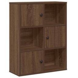 Berkfield Home Bookcase Brown Oak 60x24x76.5 cm Engineered Wood - thumbnail 1
