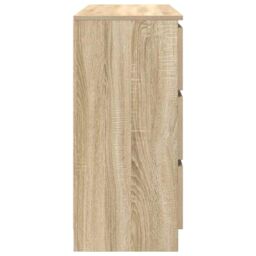 Berkfield Home Sideboard Sonoma Oak 100x35x76 cm Engineered Wood in Brown - Size: 100 x 35 x 76 cm - thumbnail 7
