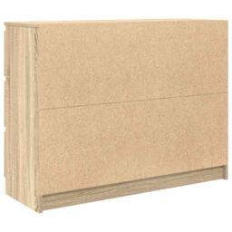Berkfield Home Sideboard Sonoma Oak 100x35x76 cm Engineered Wood in Brown - Size: 100 x 35 x 76 cm - thumbnail 8