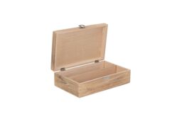 Red Hamper Two Bottle Oak Effect Wooden Box in Brown