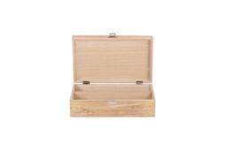 Red Hamper Two Bottle Oak Effect Wooden Box in Brown - thumbnail 4